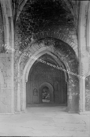 KILCOOLEY ABBEY CARVINGS OF S.TRANSEPT DETAIL OF LEFT PANELS